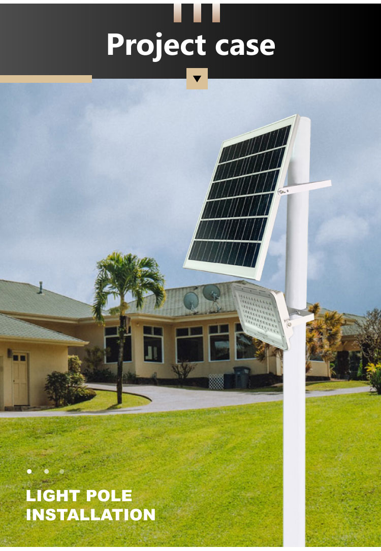 Outdoor solar flood light