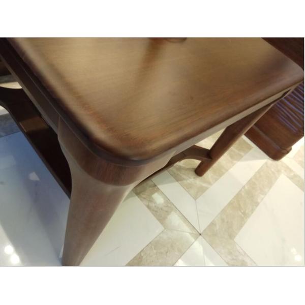 Uruguay Rose Full Solid Wood Square Side Table With Round Edge Design