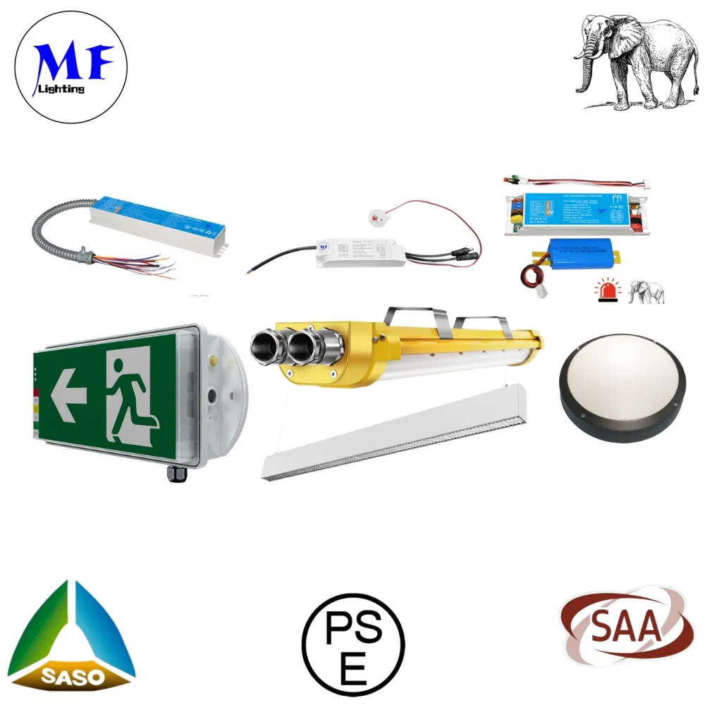 Factory Price 100-347VAC 5years Warranty Emergency Driver Powerpack Backup Ballast Light Ballast Driver Kit Power Supply with 3 Hour Longevity Li-FEP04 Battery