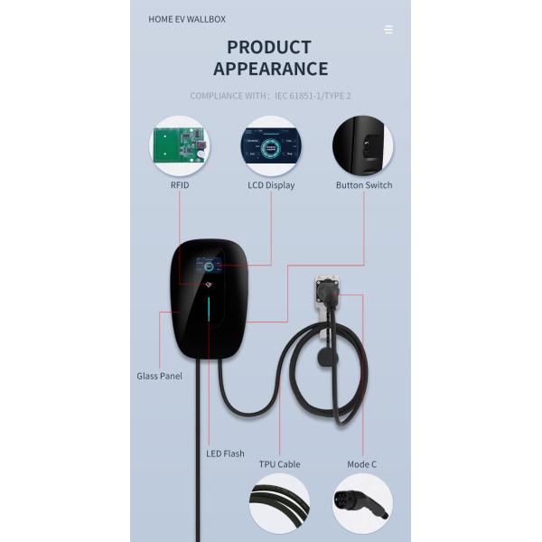 IEC 62196-2 Car EV Charger 32A 3P 380V Home EV Charging Station ROHS FCC CE