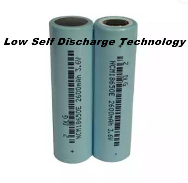 ICR18650 2600mah 3.6 V Lithium Battery Cell 3C Rate 7.8A Discharge Current