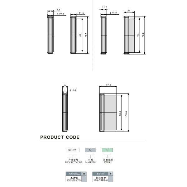 Latch Stainless Steel Cabinet Lock Concealed Door Hinge Panel Board Lock