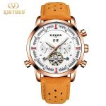 White Dial Skeleton Mechanical Watch Multi Functional Auto Date