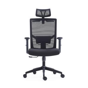 China ODM Black Ergonomic Mesh Swivel Office Chair With Coat Hanger on sale