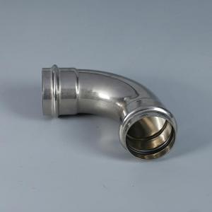 China DIN Standard Grooved Pipe Fittings 90 Degree Elbow Stainless Steel on sale