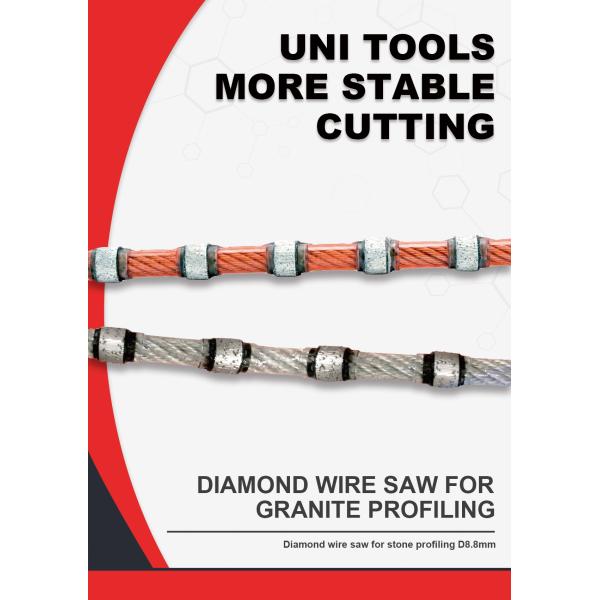 Cutting Stone 8.8mm Diamond Wire Cutting Rope Plastic Reinforcement