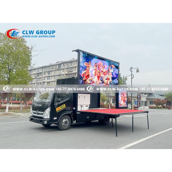 Foton Aumark Euro III Outdoor Mobile LED Advertising Billboard Truck with Performance Stage