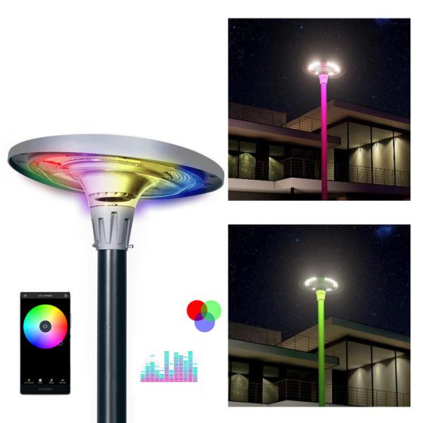 Ip65 Waterproof Led Lawn Bollard Multi Color Sun Powered Solar Garden Lights