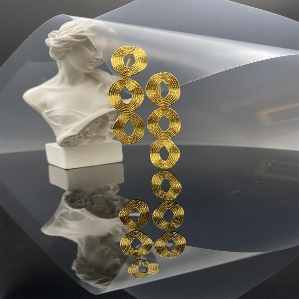 Stylish Small Gold Plumeria Earrings