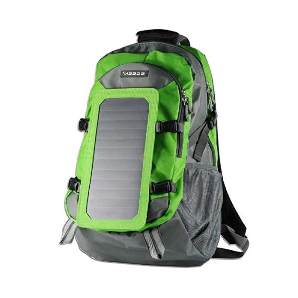 Outdoor Camping Solar Charger Bag / Solar Powered Backpack Polyester Material