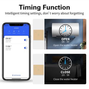 8000W Power Tuya Smart WIFI Switch Remote Wifi Water Heater Switch Voice App