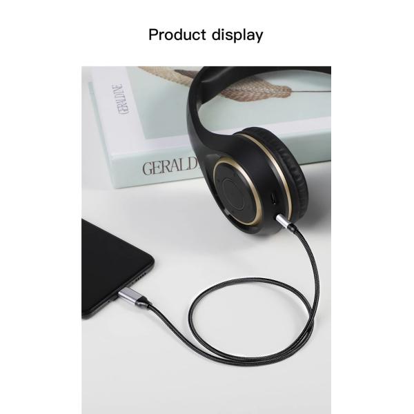24g 100cm USB Charger Cable Type C to 3.5mm Audio Aux Jack Cable