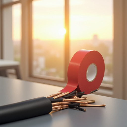 Red PVC Electrical Tape Flame Retardant Adhesive Tape For Color Coding /