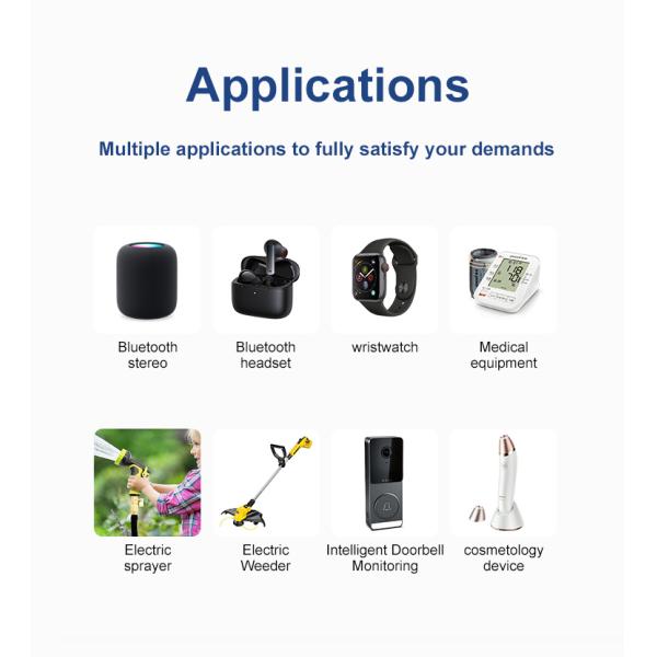 155mAh 300mAh Li Polymer Battery Pack 3.7V 560mAh 600mAh 502648P