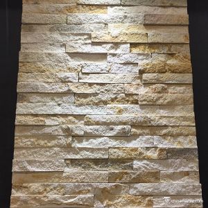 China Yellow Sandstone Mini Panel Cultured Stone , Natural Stone Ledger Panels wholesale