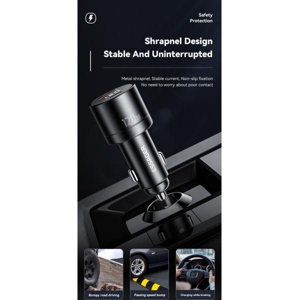 ESSAGER FSJ-009 120W USB Type C Cell Phone Quick Car Charger