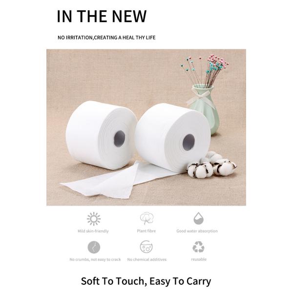 Pearl Grain Disposable Face Washcloths Ultra Soft 100% Viscose Face Towel Roll