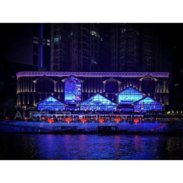 Wireless HDMI 1920MHz LED Glass Wall For Advertisement Video Showing