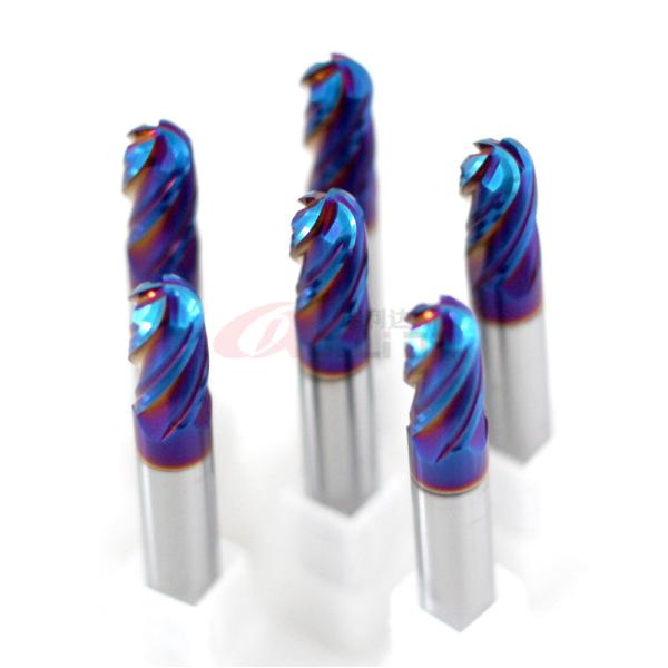 4Fl Diamond Ball Nose End Mill For Cutting Inconel 1/2 Shank