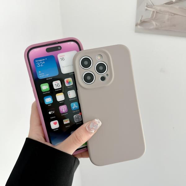 Custom Real Liquid Silicone Phone Case Microfiber Lining For IPhone 16 15