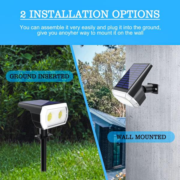 48LEDs 108 LEDs Solar Powered Landscape Lights 4 Light Modes