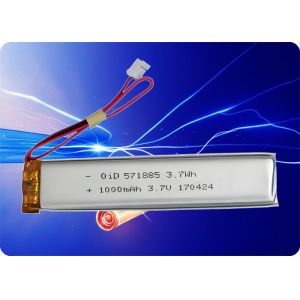 3.7V 1060mAh Lithium Ion Battery 300 Cycles 1C Discharge