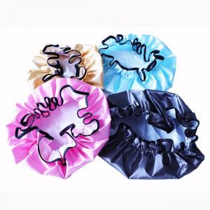 China Multi Color Turban Shower Cap Waterproof Hair Bonnet For Hotel on sale