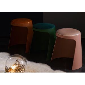 China Living Room PU Dining Chairs 45cm Small Round Stool Chair on sale