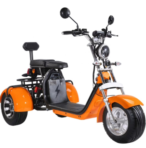 Red Green Three Wheel Electric Mobility Scooter For Adults Street Legal 60-80km 2000W