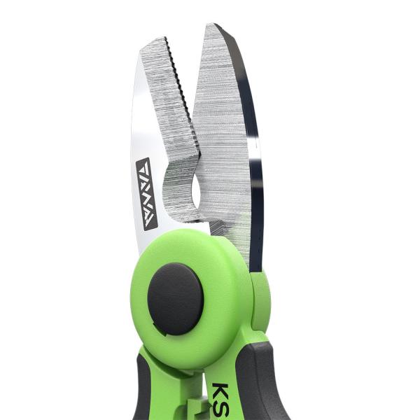 KS-K2 Fiber Optic Kevlar Cutter Stainless Steel Blade Fast Crimping Scissor Cleaver