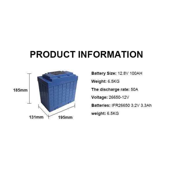 Promotional 12V Lithium Iron Phosphate Battery Pack 12.8v Lifepo4 Battery