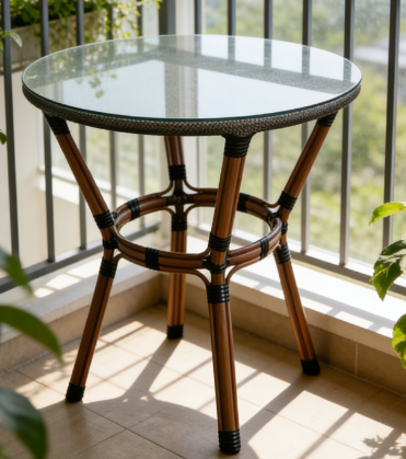 Buy cheap 2 Seater Outdoor Aluminum Rattan Dining Table Set with Glass Top Forgarden Patio from wholesalers