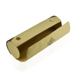 China Beige Scroll Shape Champagne Gift Box With Two Magnetic Buttons wholesale