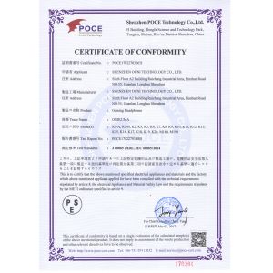 Shenzhen Ouni Technology Co.,Ltd Certifications