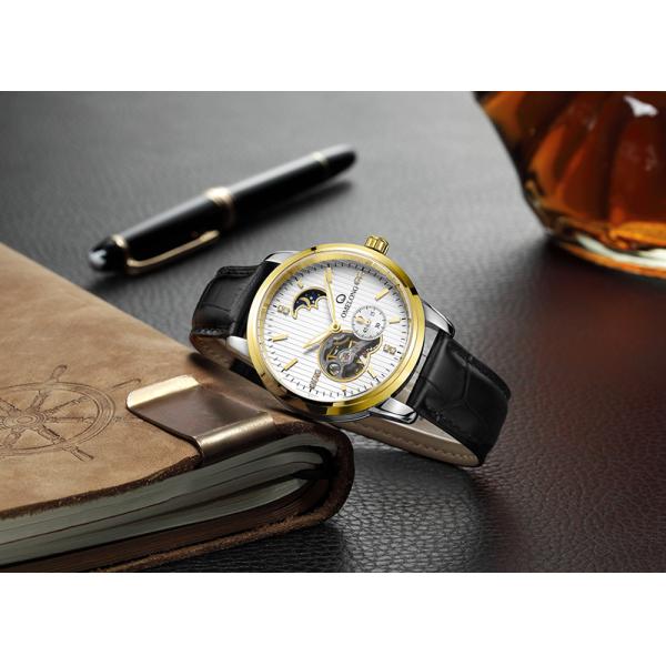 Automatic mechanical movt stainless steel caseback wrist watch for men