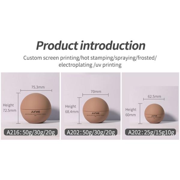 10ml-200ml Red Plastic for Ball Shape Wide-Mouth Empty Container 8oz Logo Hair Butter Body Scrub for Hair Care PP for Cosmetic