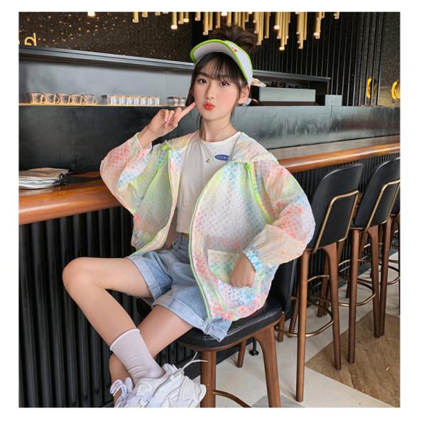 Children Sun Protective Clothing Light Breathable Hooded For Girls