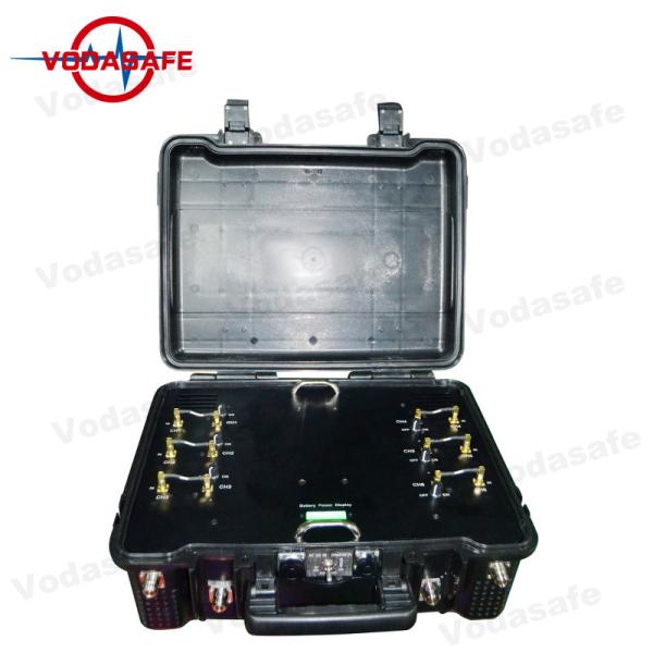 Pelican Shell 75W Drone Frequency Jammer , Anti Drone Jammers 27V 20Ah Power Supply