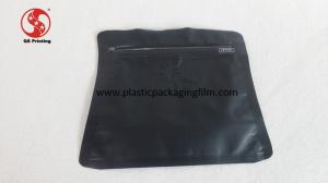 Black Foil Ziplock Bags , Coffee / Tea / Food Packaging Plastic Valve Bags
