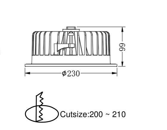 24W - 40W CREE/Citizen Recessed Downlight , Dimmable Led Downlights For Office