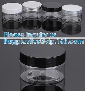 China Mini Canning Jars With Black Lids, glass storage jar container Cosmetic, Lotion, Cream, Makeup on sale