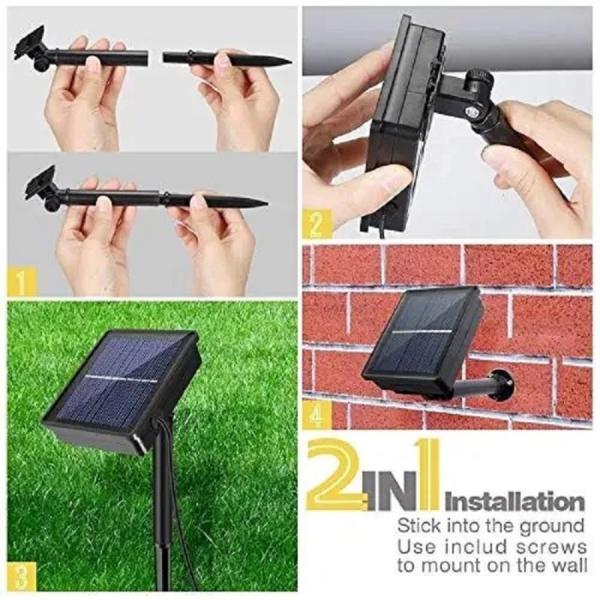 RGB 5050 Outdoor Flexible Solar Powered Strip Lights IP65 For Home Wedding Courtyard