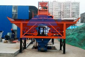 China HZS25 Stable Performance Hopper Batching Plant With Blue / White Color on sale