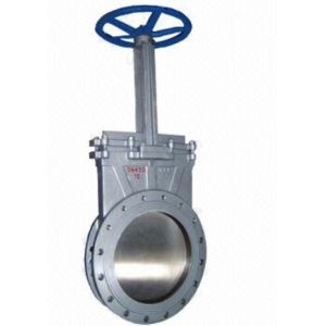 China Manual Knife Cast Gate Valve , Forged Steel Gate Valve Beveled Knife Edge on sale