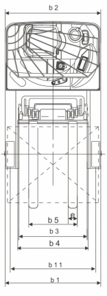 Stable Electric Mast Reach Truck , 2 Ton Forklift Warehouse Lifing Equipment
