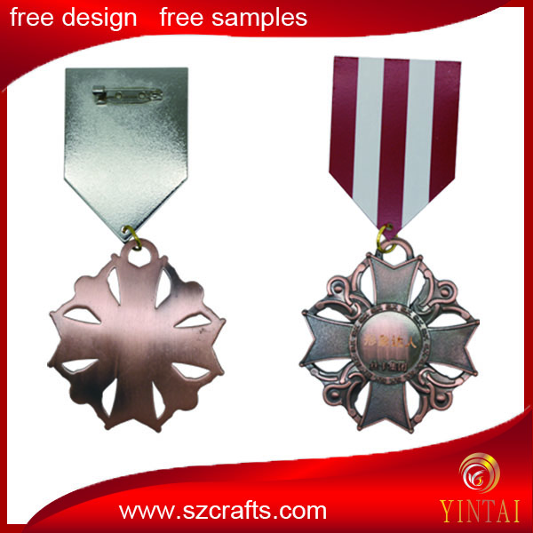 cheap custom olympic medals with ribbon /custom medal maker
