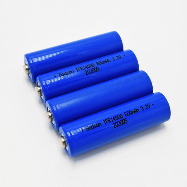 Lighting 3.2 Volt Rechargeable Battery 14500 LiFePO4 Environment Friendly