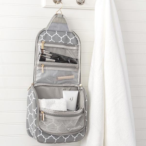 Toiletry Bag for Men & Women, Waterproof Toiletry Organizer For Travels, Travel Shower Bag with Mesh Pockets & Sturdy Ho