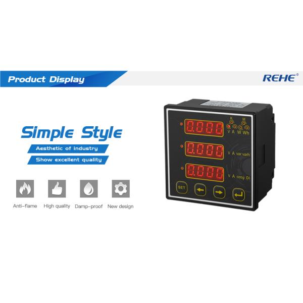 Hot-sale cheap new design RE series 96*96mm Three Phase LED Multi-function Power Meter