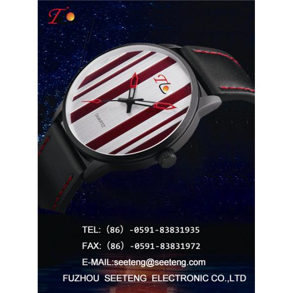 PU leather strap with alloy case and color band special design dial watch
